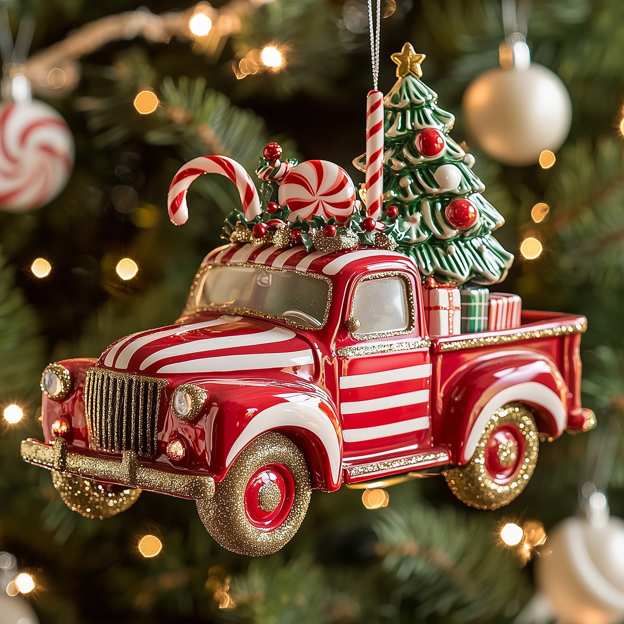Christmas Truck Acrylic Ornament Christmas Ornament for Grandma