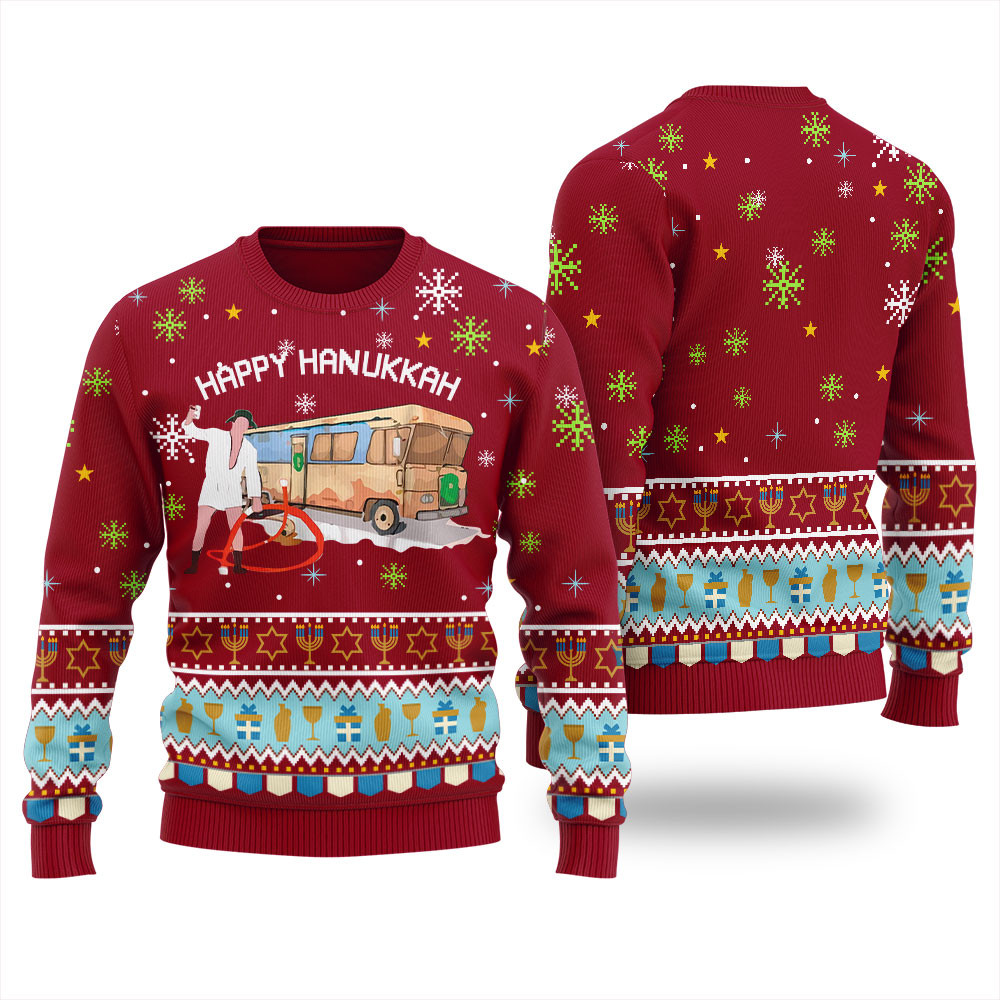 Christmas Vacation Hanukkah Christmas Sweater Women Personalized Christmas Sweatshirt Gift for Family