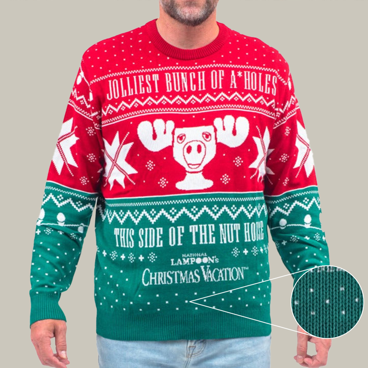 Christmas Vacation Jolliest Bunch of A Holes Red and Green Funny Xmas Sweaters Adult Son Gift