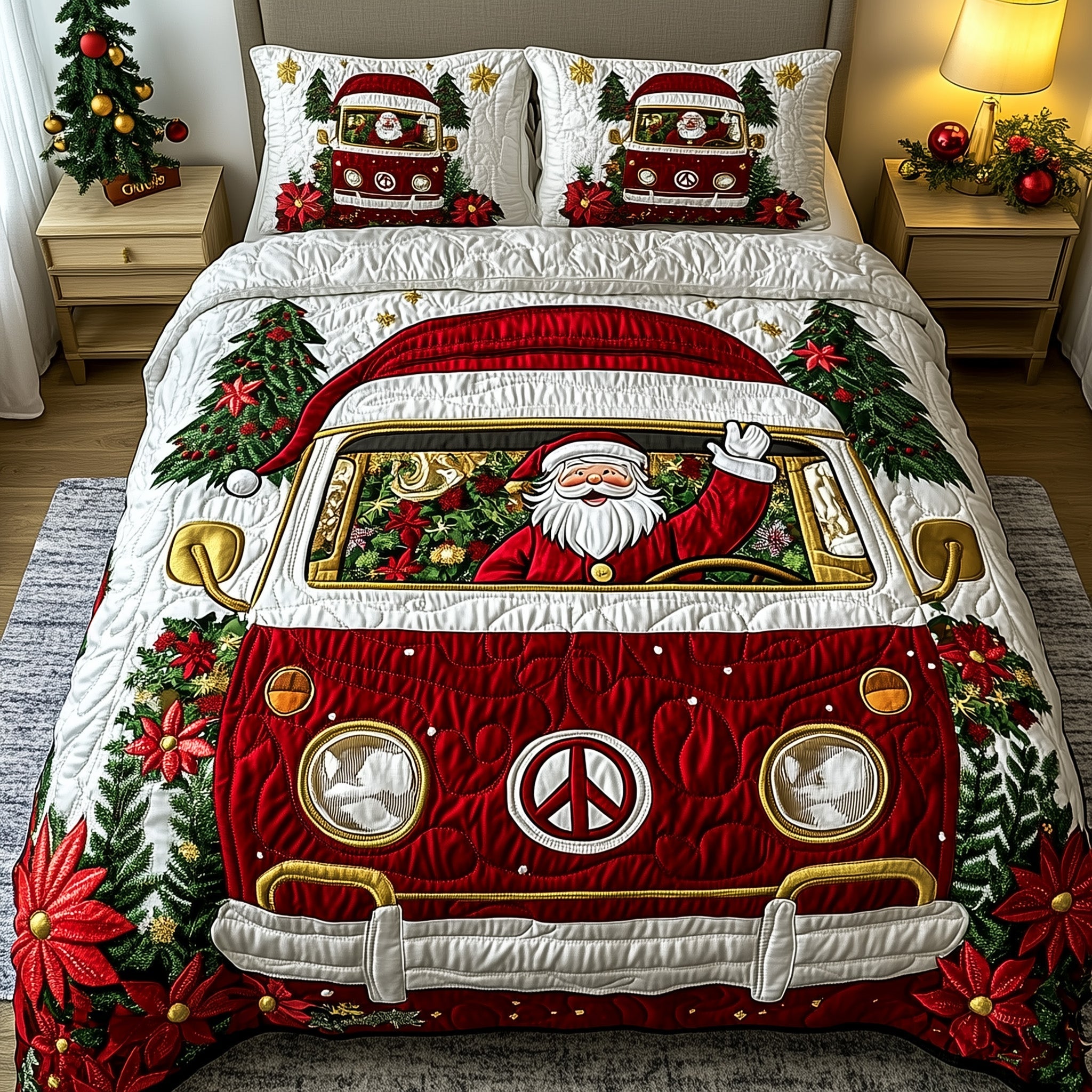 Christmas Van Journey Duvet Cover Set Everyday Merch Choice