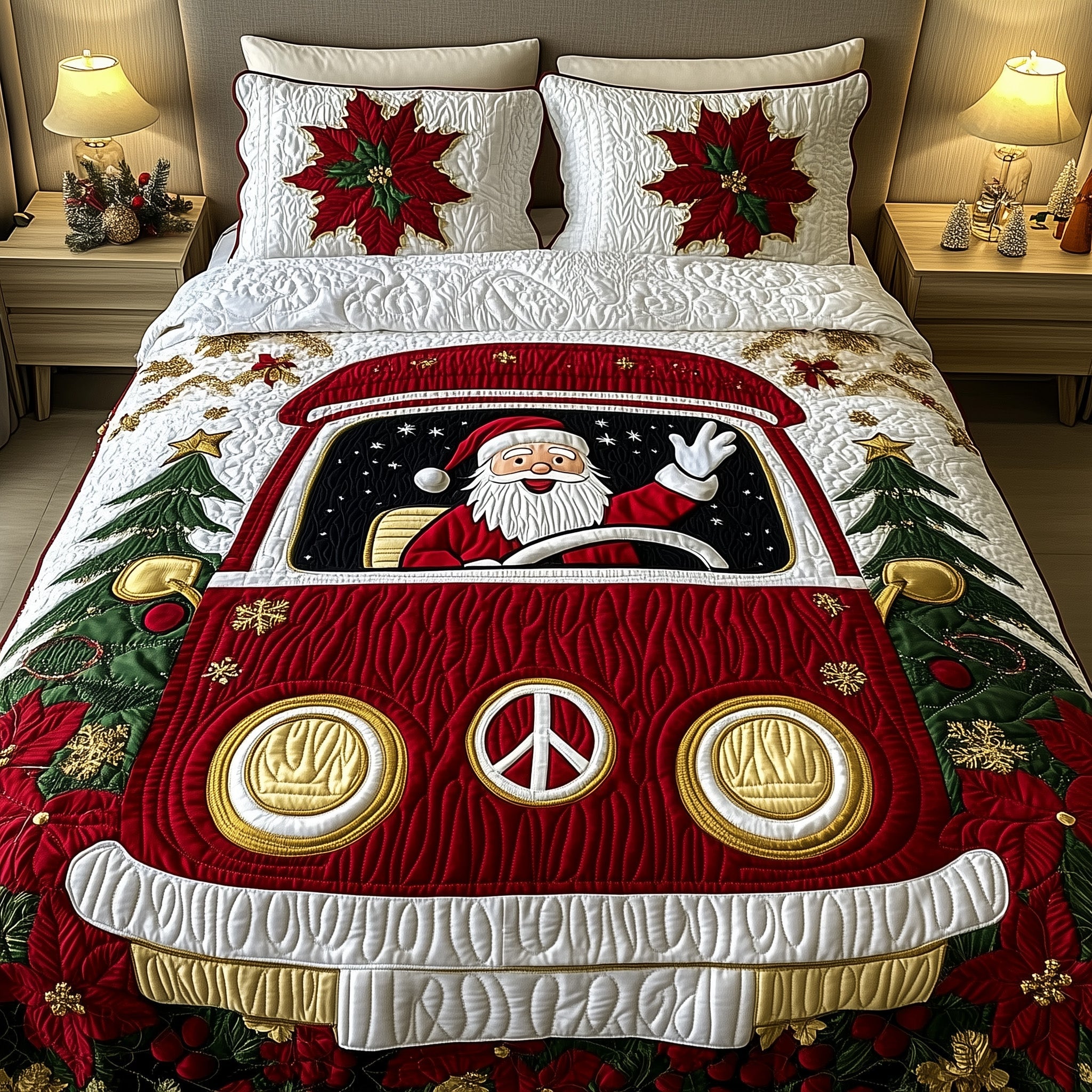 Christmas Van Journey Duvet Cover Set Fall Merch Pick