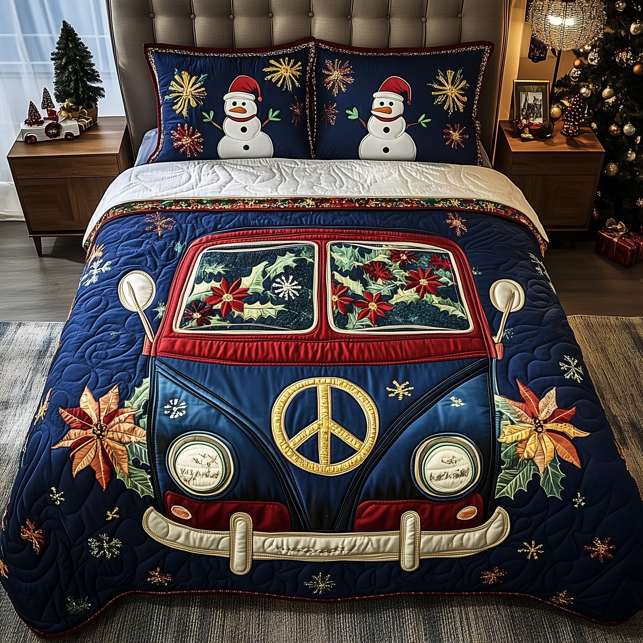 Christmas Van Journey Duvet Cover Set Merch For Home And Living