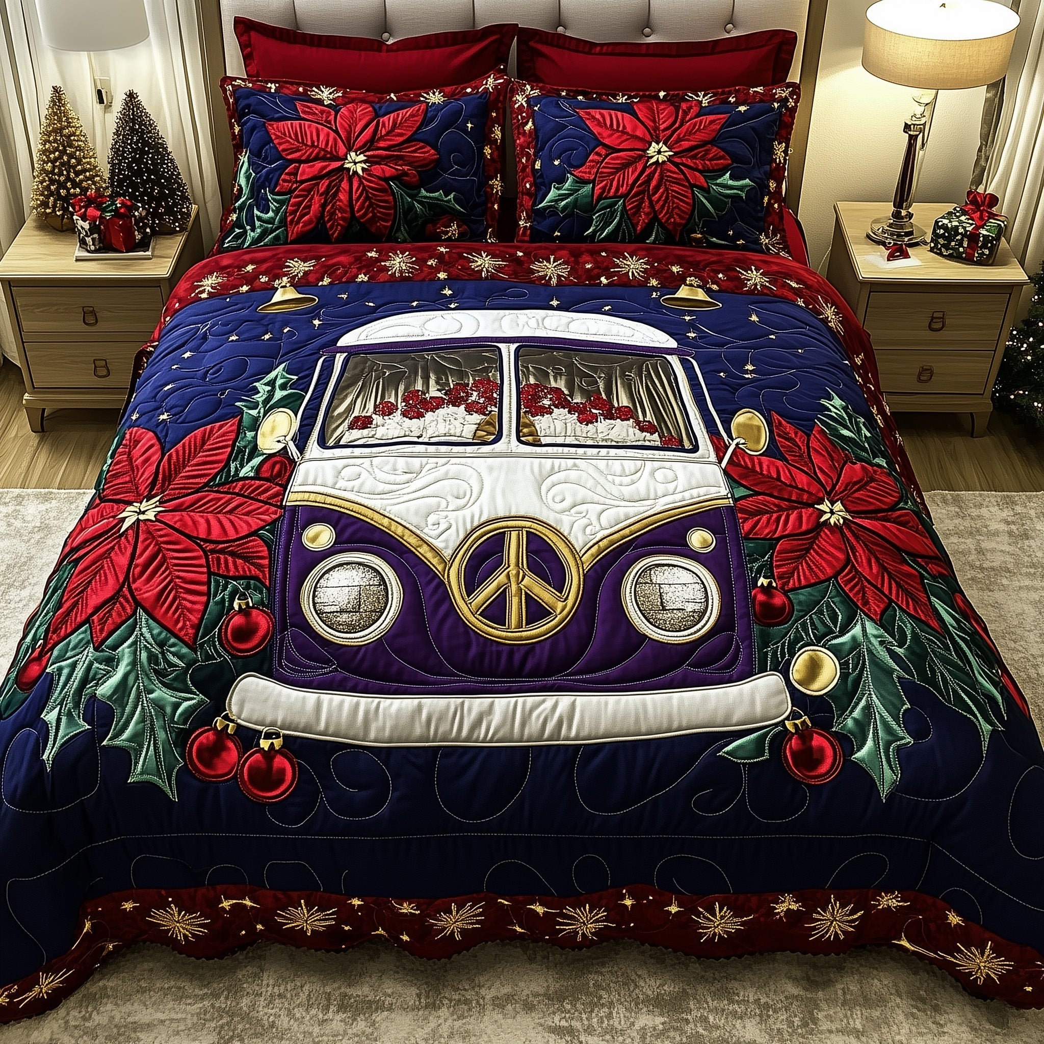 Christmas Van Journey Duvet Cover Set Spring Merch Pick