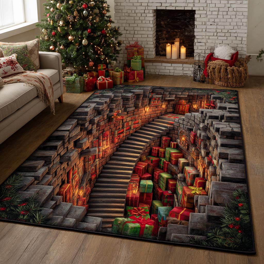 Christmas Vault Area Rug Foyer Christmas Decor Mother In Law Christmas Gift