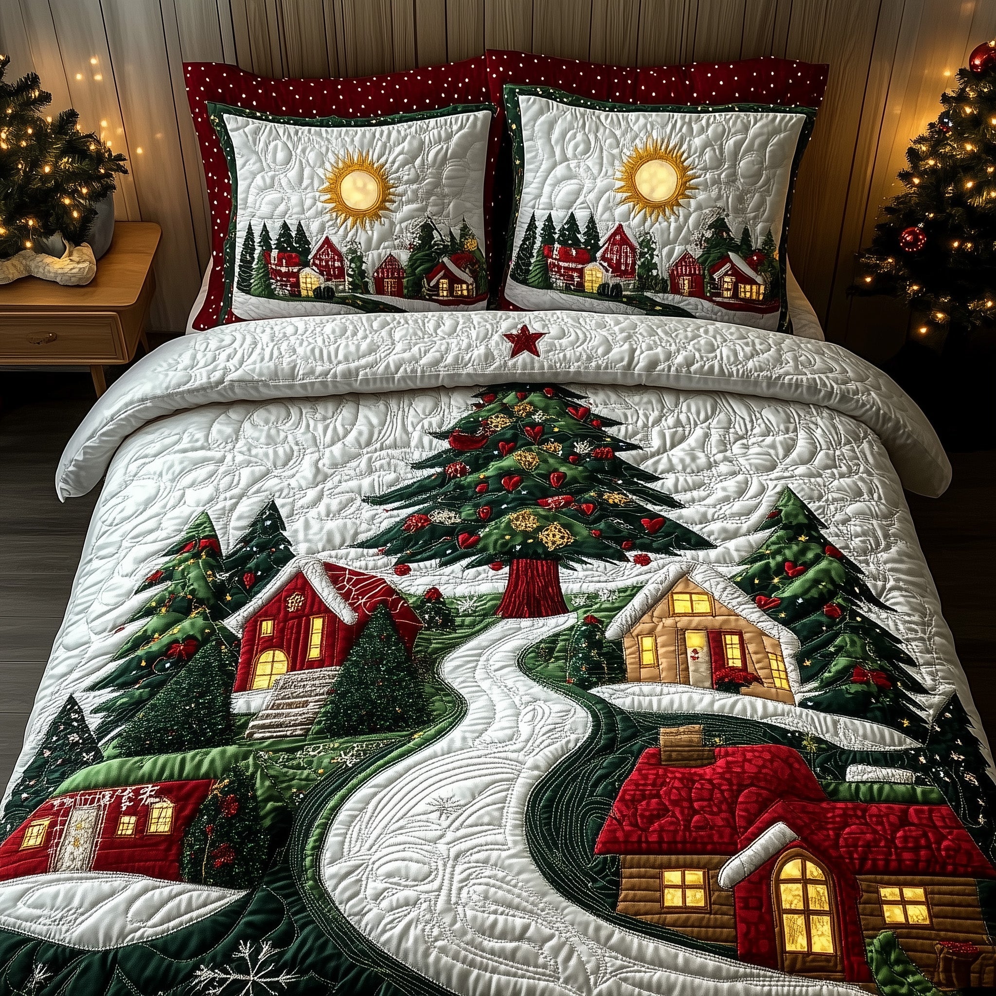 Christmas Vibe Duvet Cover Set Merch For Daily Comfort