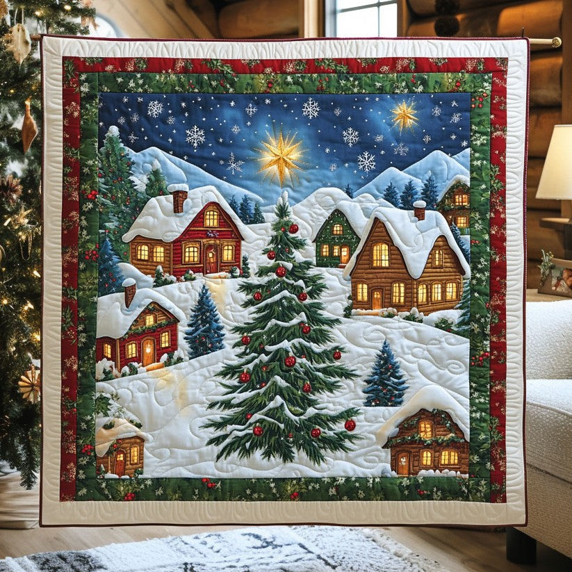 Christmas Village Quilt Blanket Sofa Throws Son To Mother Christmas Gifts