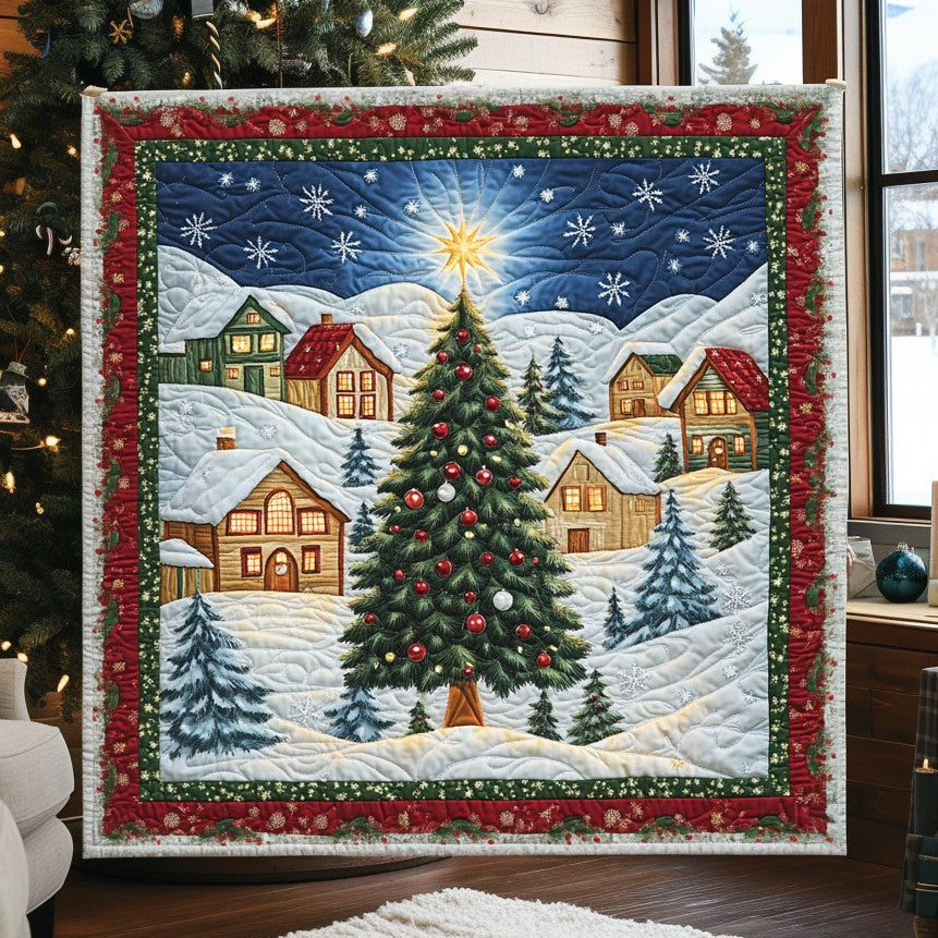 Christmas Village Quilt Ultra-Soft Quilt Blanket for Hotel-Like Experience