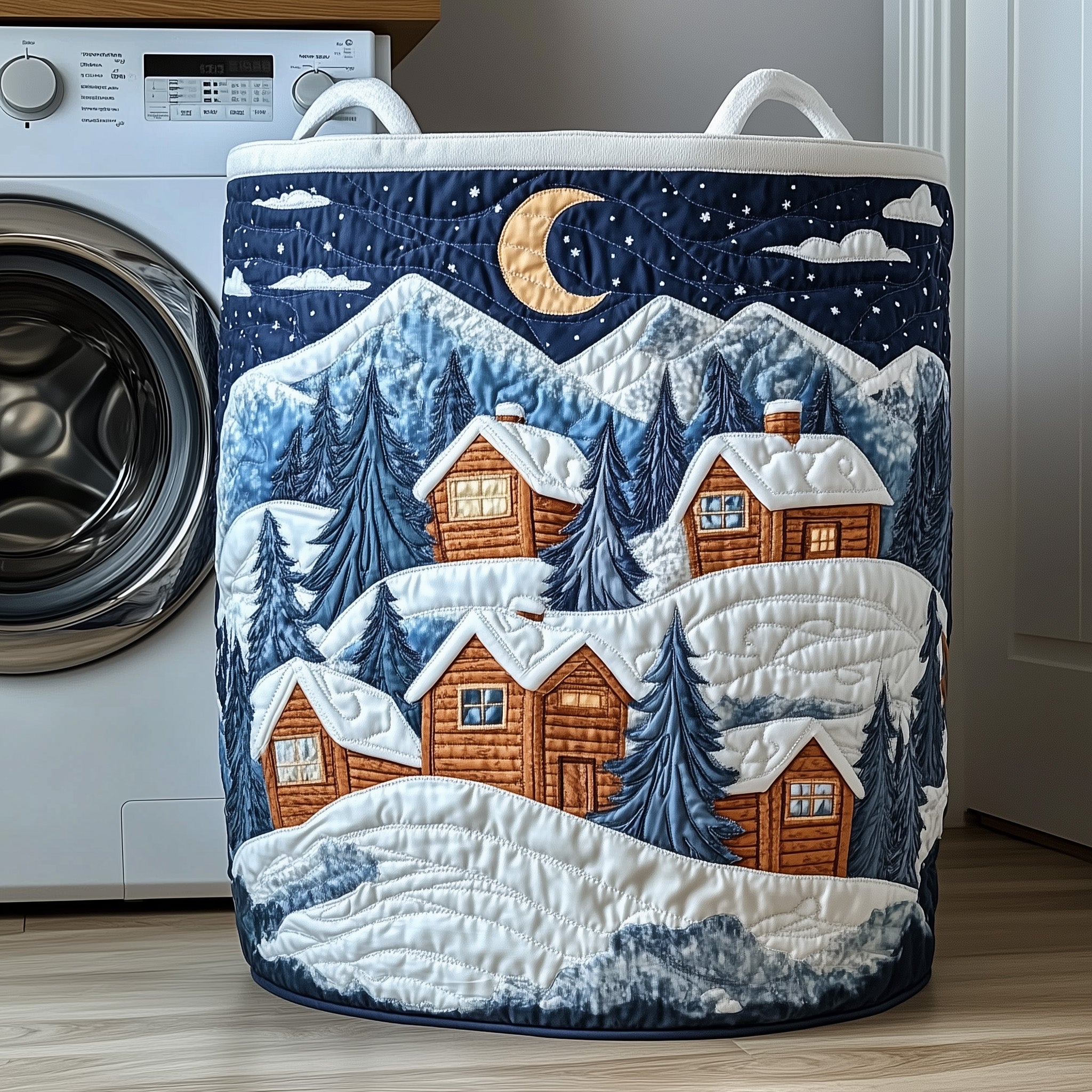 Christmas Village Quilted Laundry Basket Gftotp12003 Mother's Day Merch Gift