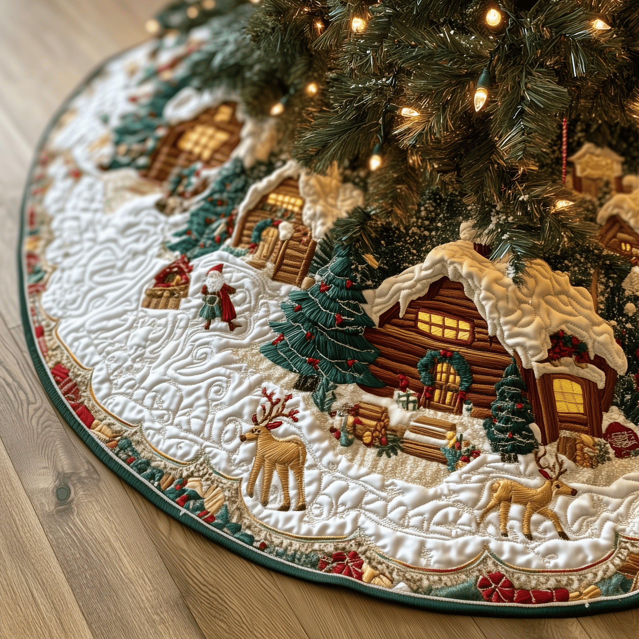 Christmas Winter Wonderland Quilted Tree Skirt Christmas Gifts For A Household