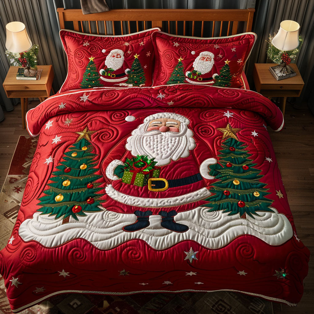 Christmas Wish Quilted Bedding Set Holiday Duvet Cover Set Corporate Christmas Gifts