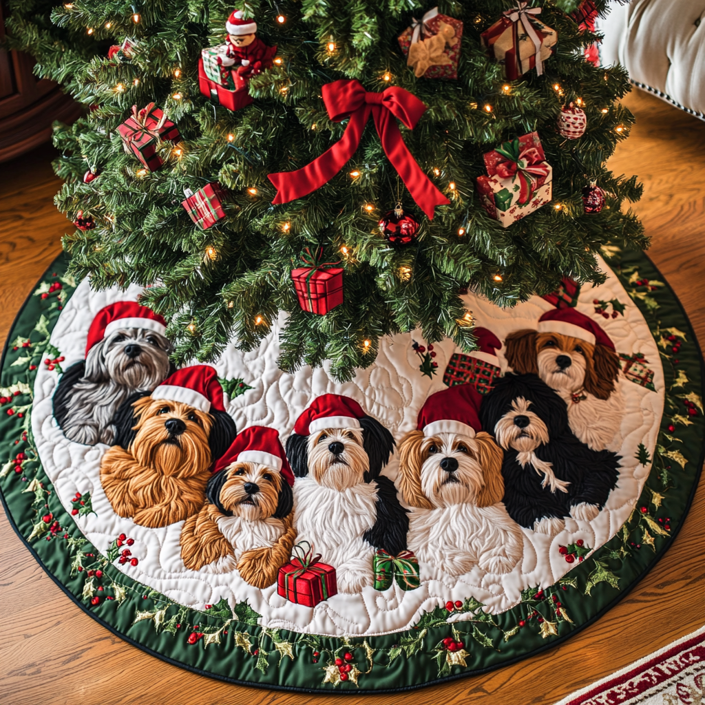 Christmas With Yorkshire Christmas Quilted Tree Skirt Christmas Hearth And Home Decor Cozy Holiday Home Decor