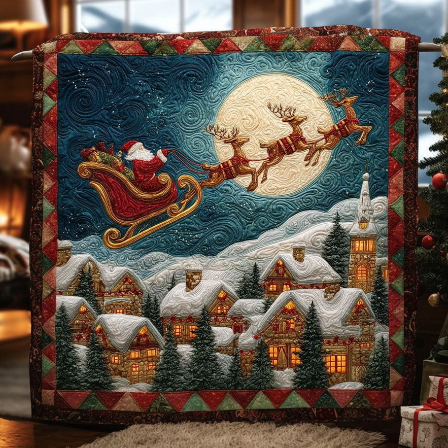Christmas Wonder Night Quilt Blanket Queen Size Blanket Secret Santa Gifts For Her