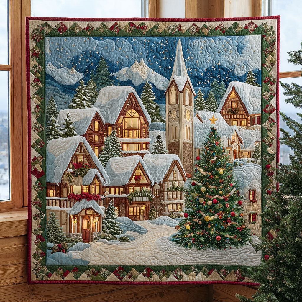 Christmas Wonder Village Quilt Blanket Queen Size Blanket Cool Presents For Teenage Guys
