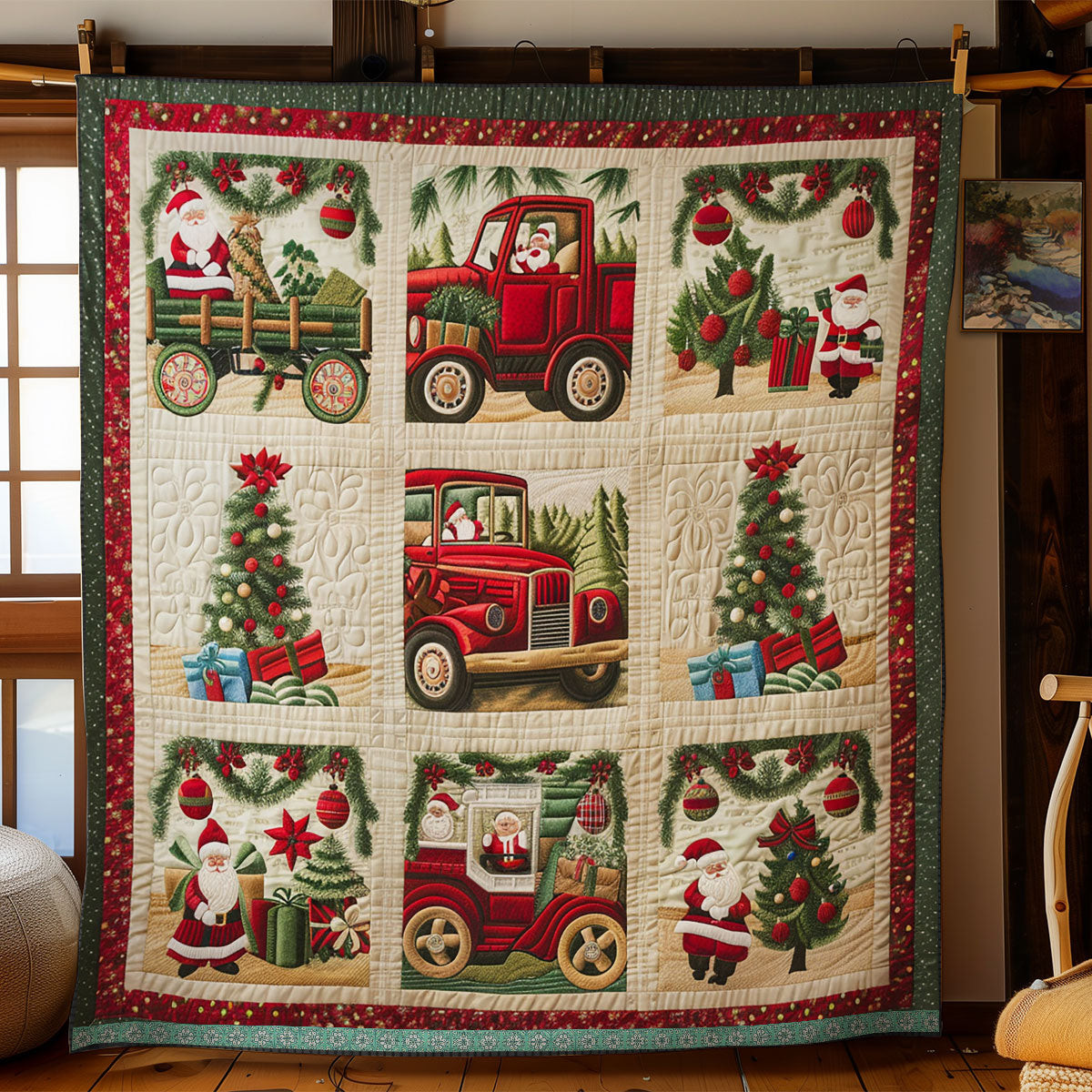 Christmas Wonderland Holiday Christmas Quilt Blanket Christmas Gift Baskets For Families