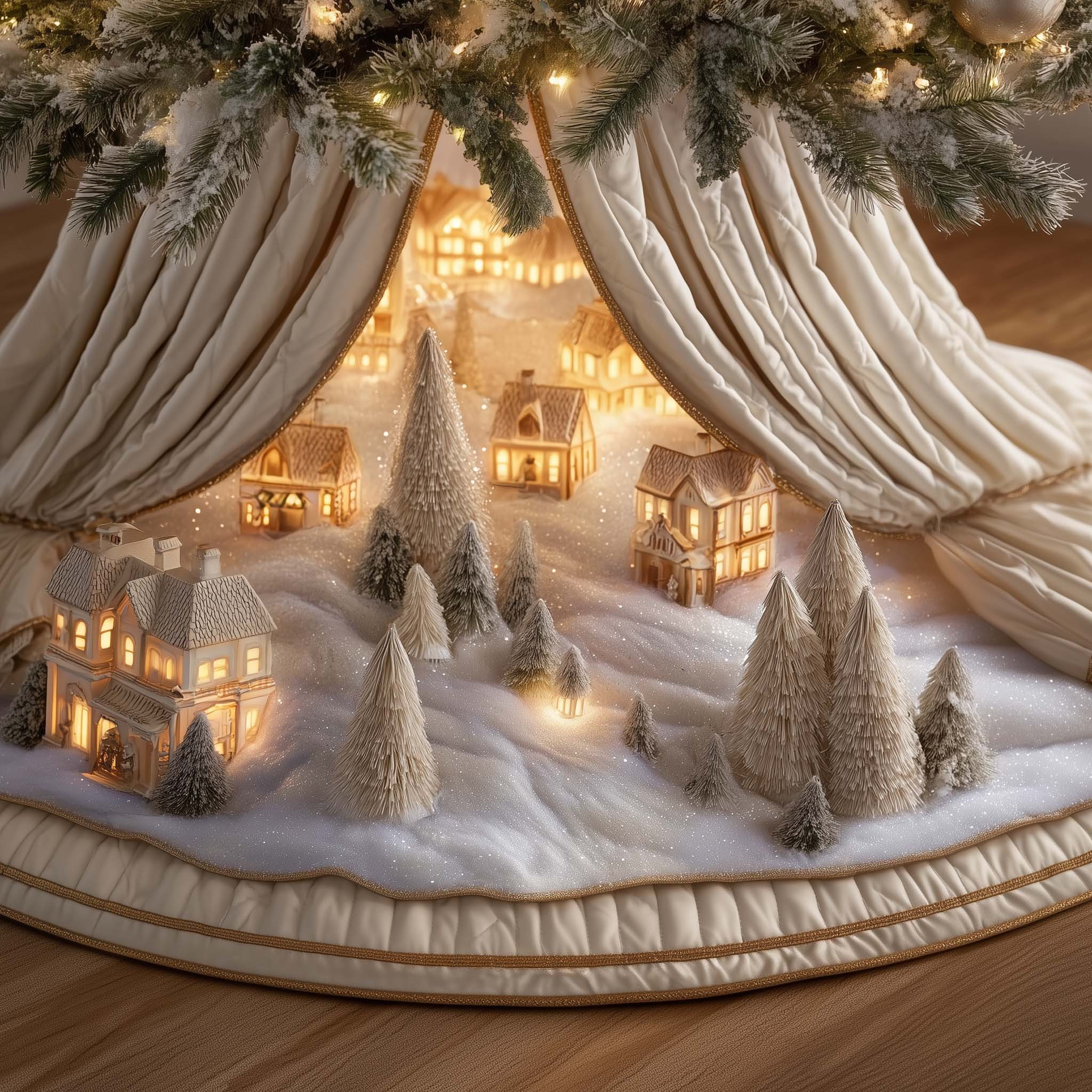 Christmas Wonderland Quilted Tree Skirt Xmas Home Decor Perfect Christmas Gift Ideas