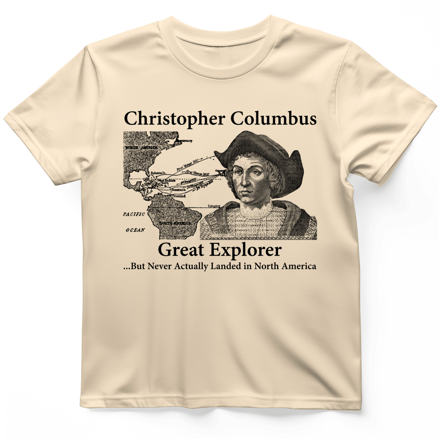 Christopher Columbus Day T-Shirt Sarcastic Clothes Funny Gifts For Streetwear