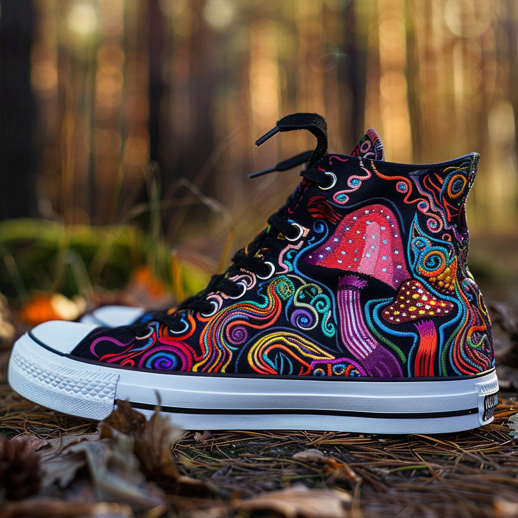 Chromashrooms Canvas High Tops Merch For Teens