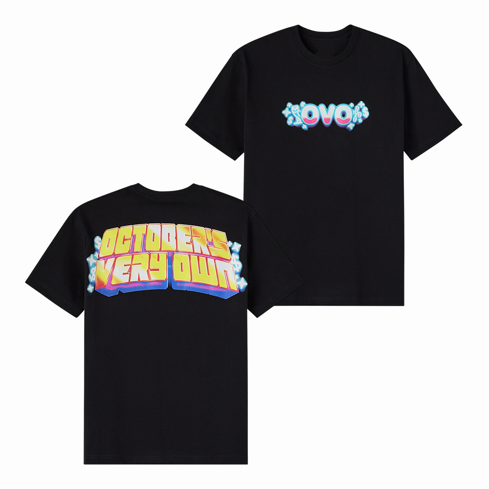 Chrome Bubble Letter OVO T-Shirt Streetwear Apparel October's Very Own Gift For Him