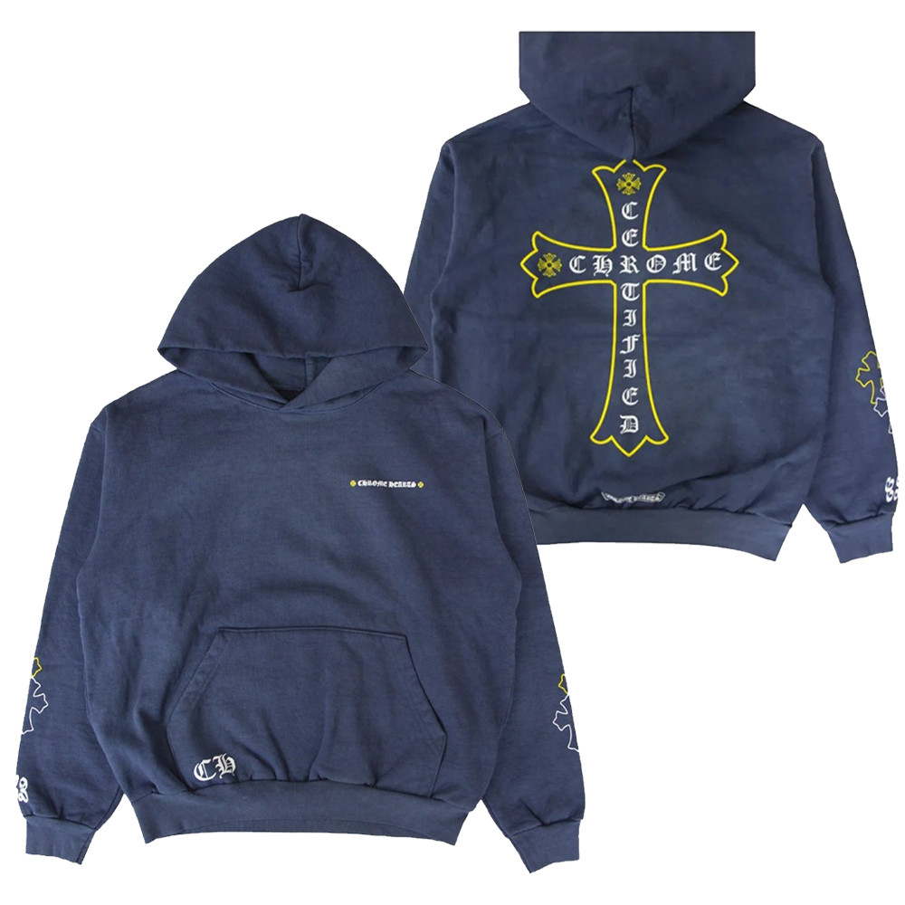 Chrome Hearts X Drake Certified Chrome Hand Dyed Hoodie Fan Merch Gift Ideas