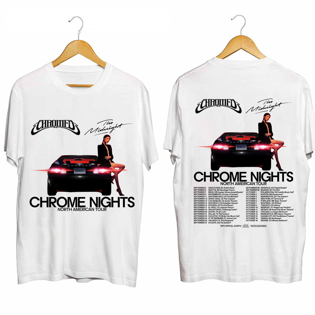 Chromeo Chrome Nights Tour Shirt Fan Merch Gifts For Music Enthusiasts