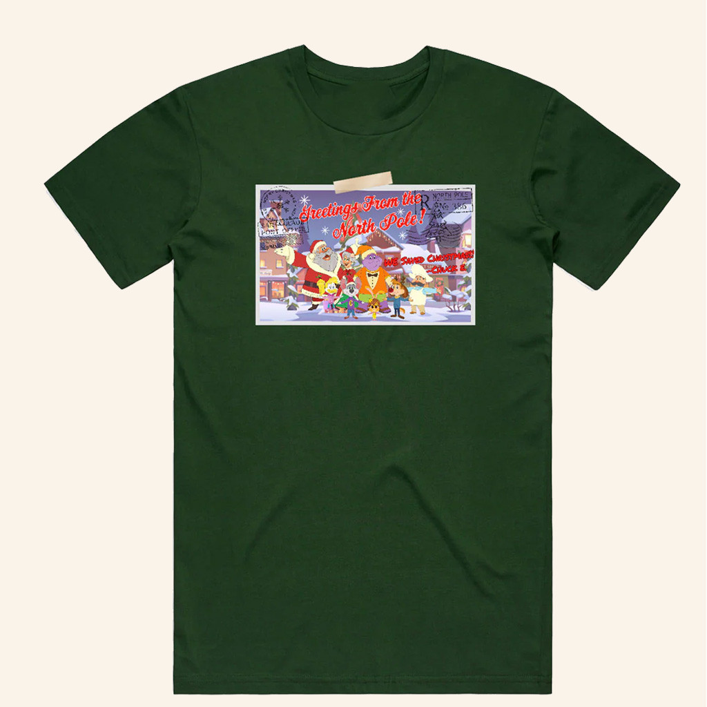 Chuck E Cheese Merch Greetings From The North Pole T-Shirt Christmas Presents For Husband