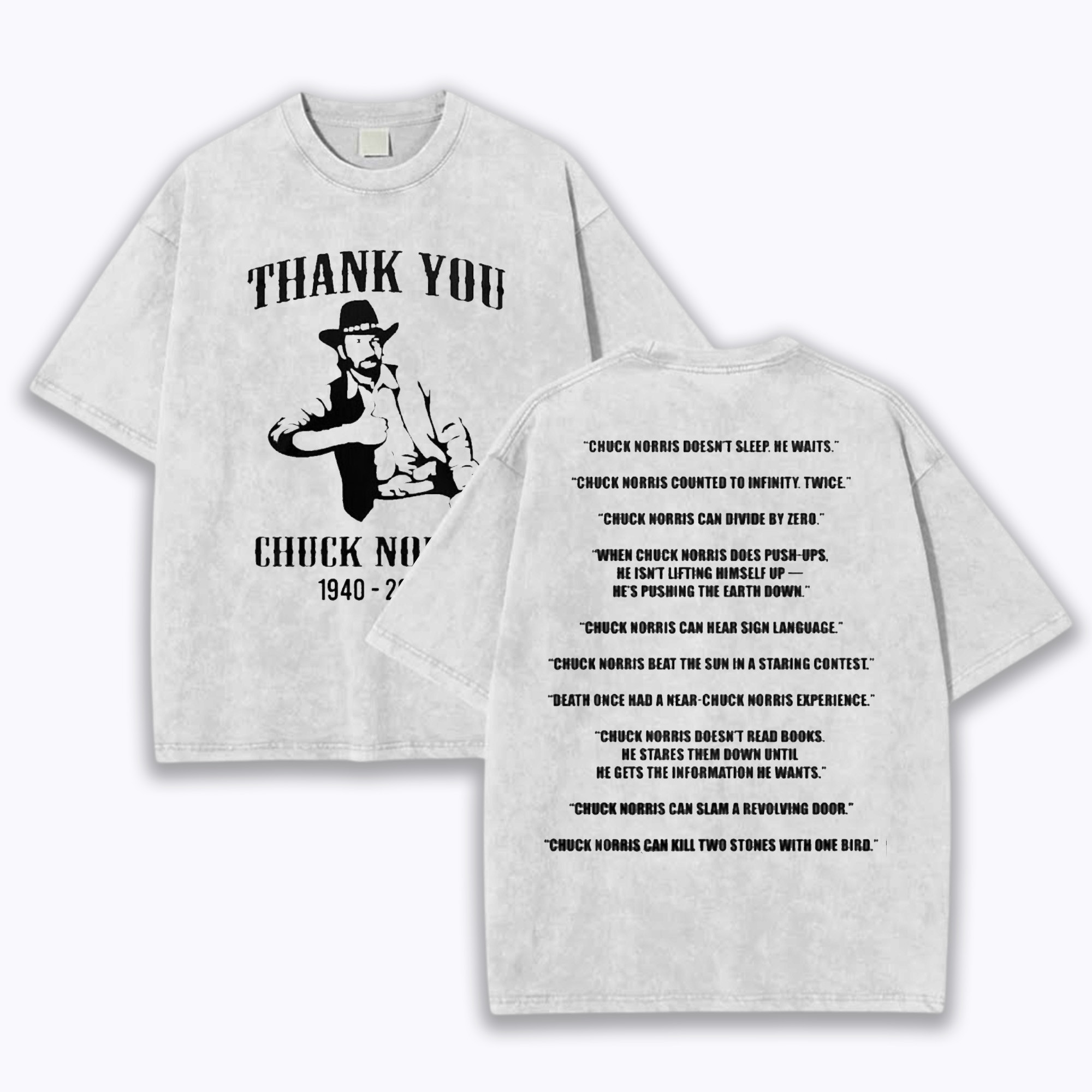 Chuck Norris Death T-Shirt Thank You Legend Funny Facts Tribute Remembrance Gift Fans