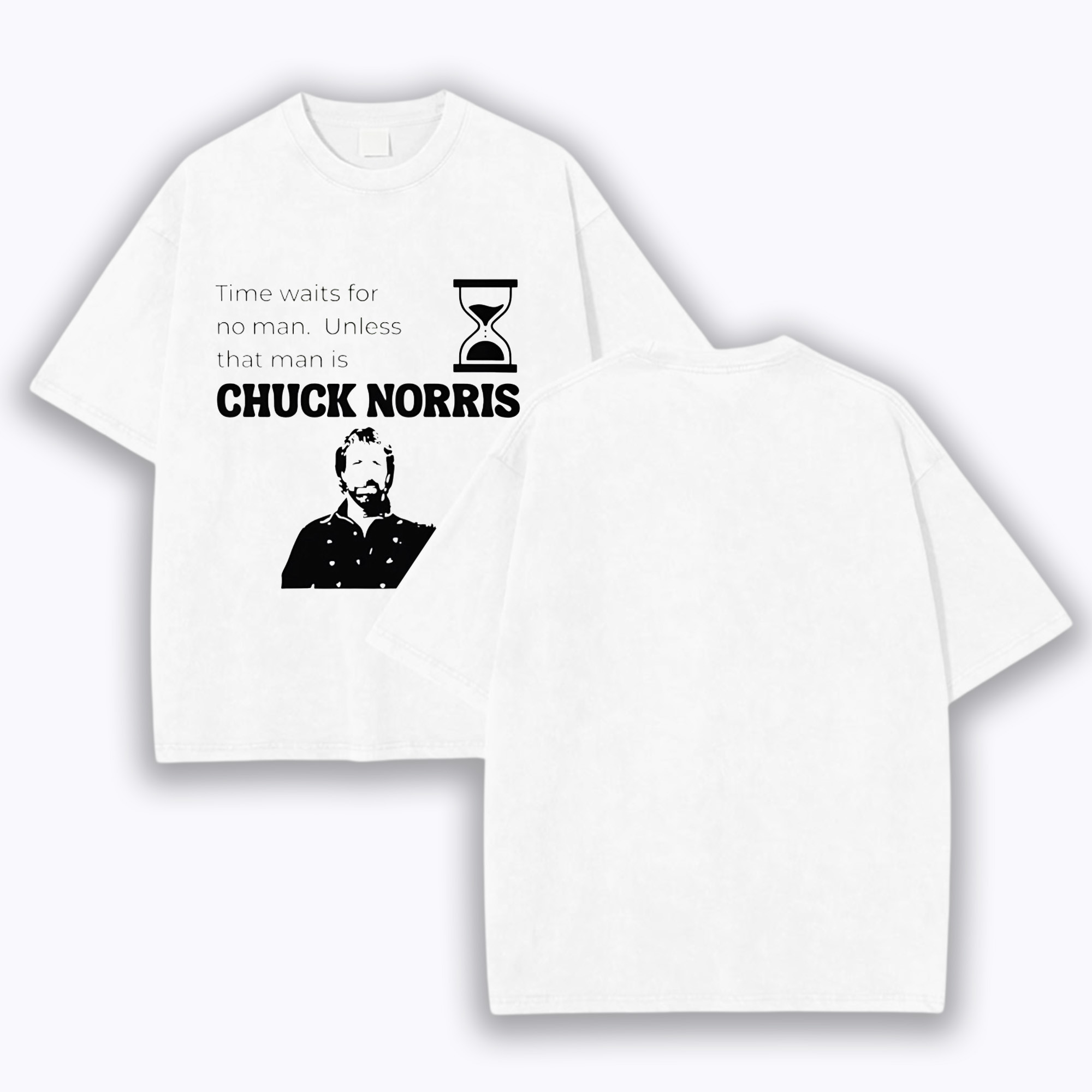 Chuck Norris Death T-Shirt Time Waits For No Man Legend Remembrance Merch Gift For Fans