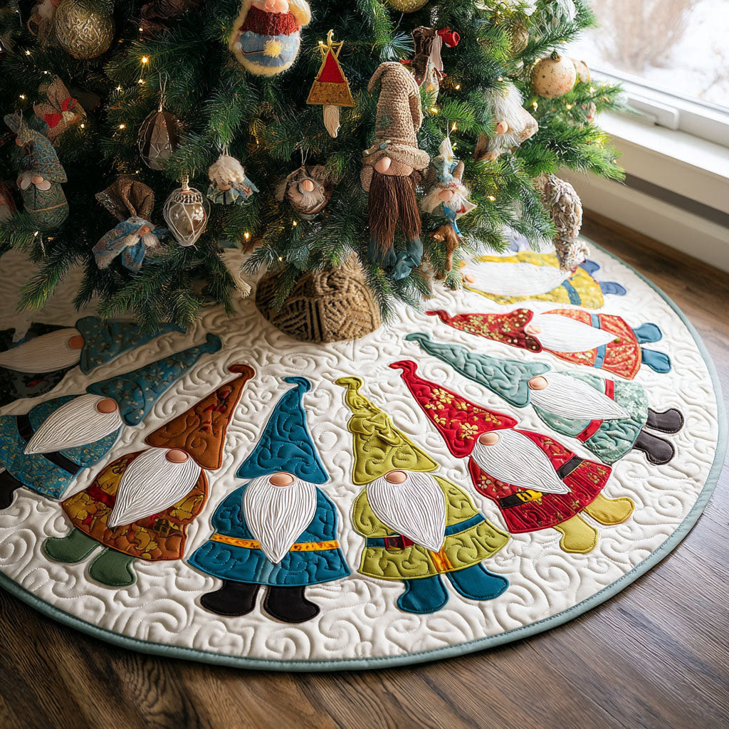 Chuckle Tinsel Christmas Quilted Tree Skirt Christmas Tree Decor Home Decor Xmas Gifts