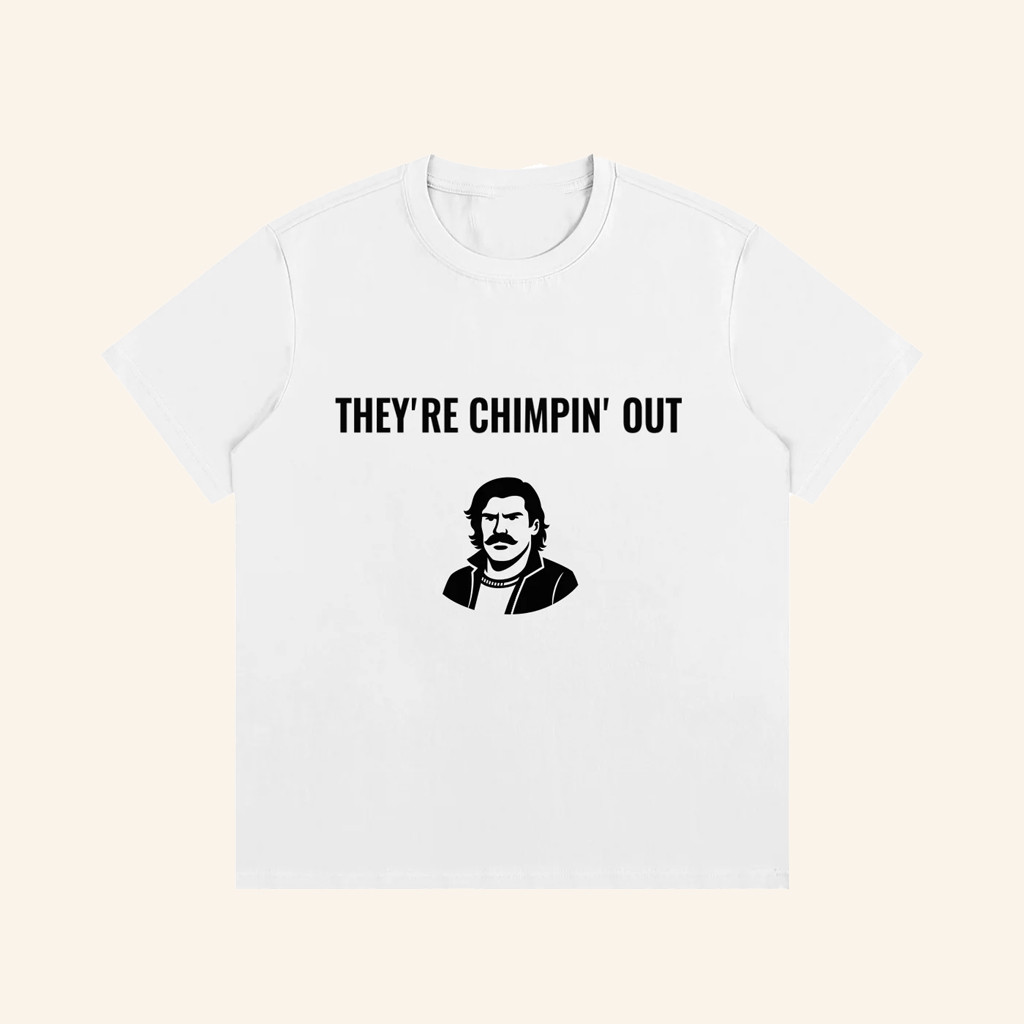 ChudMerch Merch Chudthebuilder's They're Chimpin Out Shirt Gift Ideas For Husband