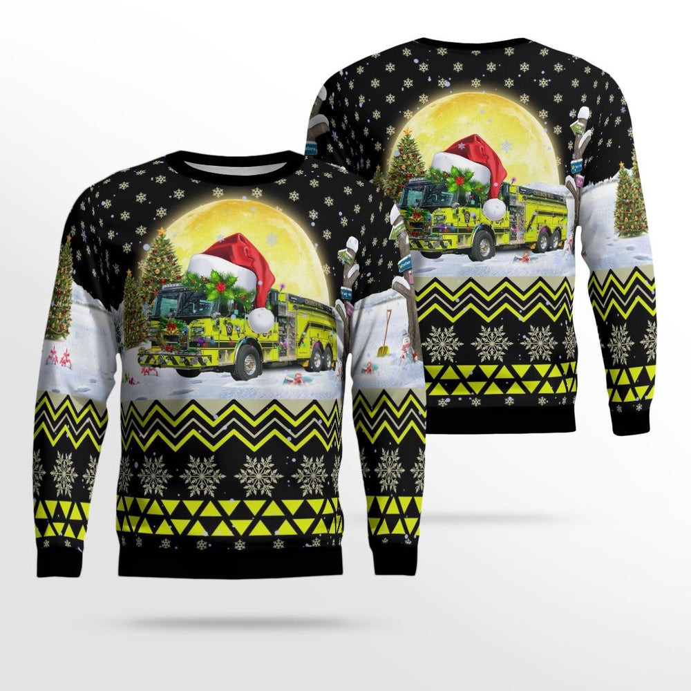 Church Hill Volunteer Fire Company Queen Anne's County Maryland Christmas AOP Ugly Christmas Sweaters Christmas Sweaters Gift For Christmas