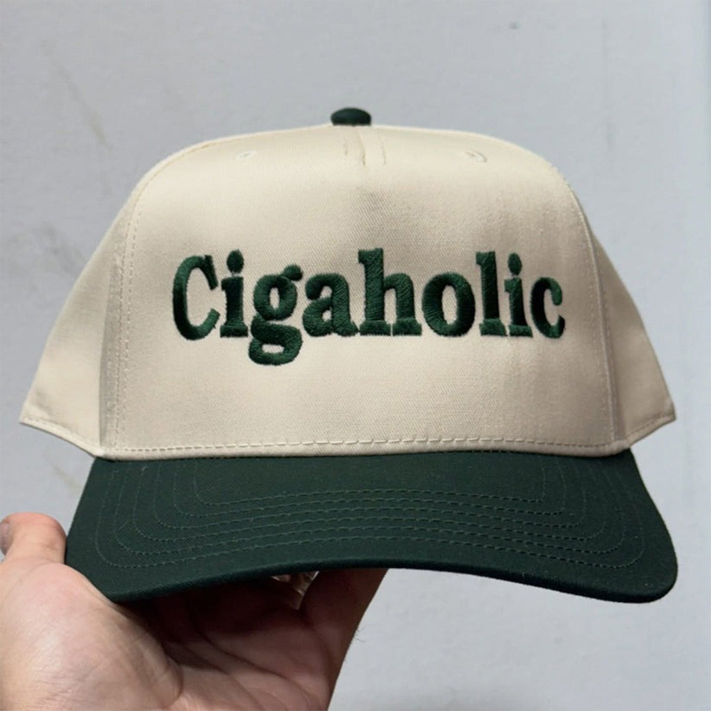 Cigaholic Hat Embroidered Cig aholic Cap Birthday Present For Husband