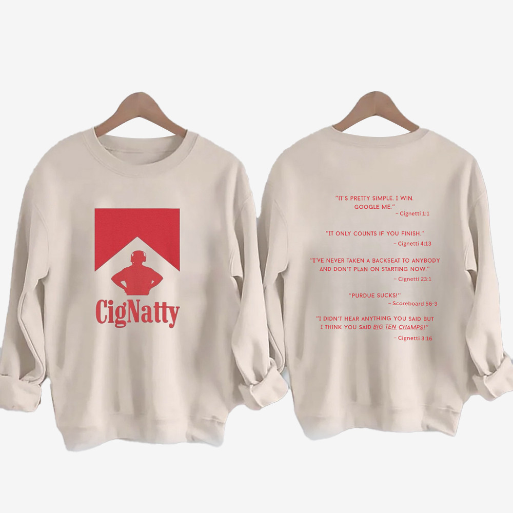 CigNatty Hoosier Football Sweatshirt Indiana Hoosier Apparel Football Game Day Gifts