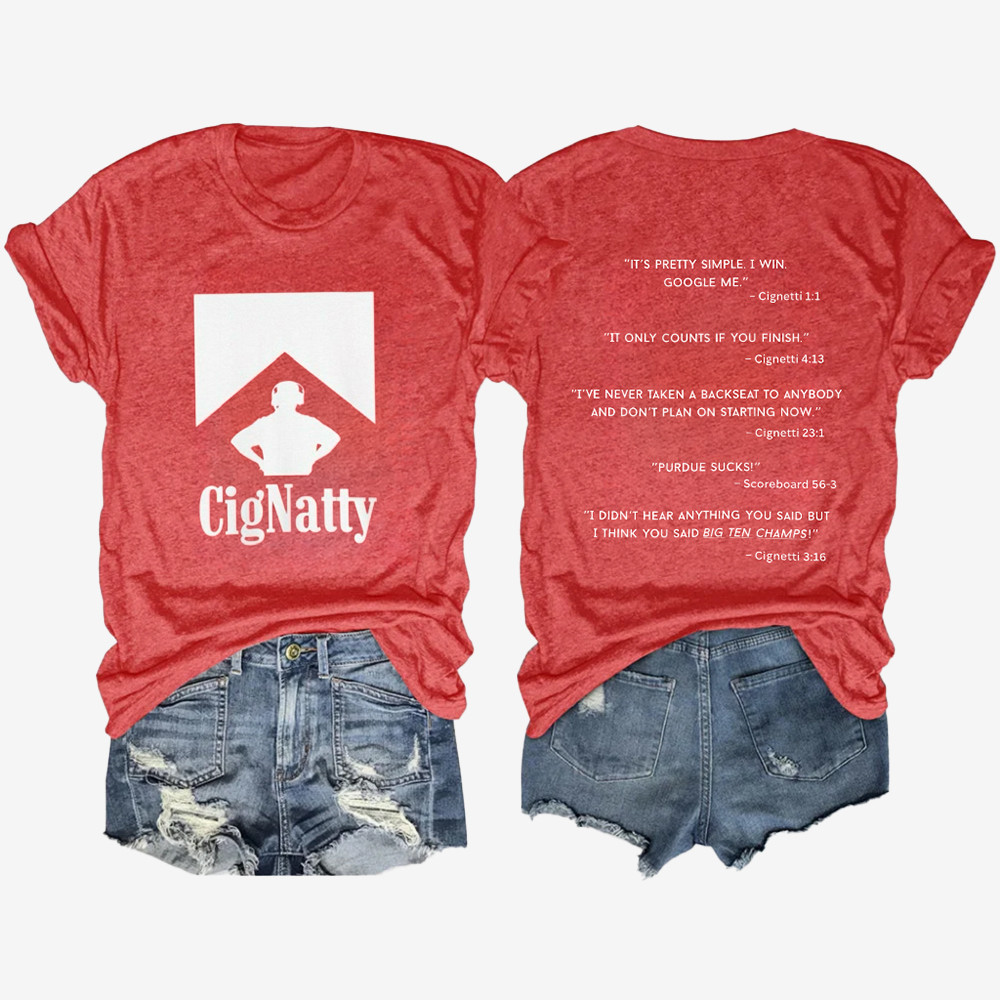 CigNatty Hoosier Game Day T-Shirt Football Indiana Hoosier Clothes Girlfriend Gift Ideas