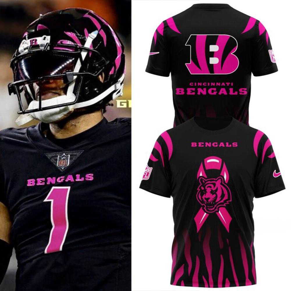 Cincinnati Bengals Breast Cancer Awareness 2025 T-Shirt Bengals Fan Football Lover Gifts