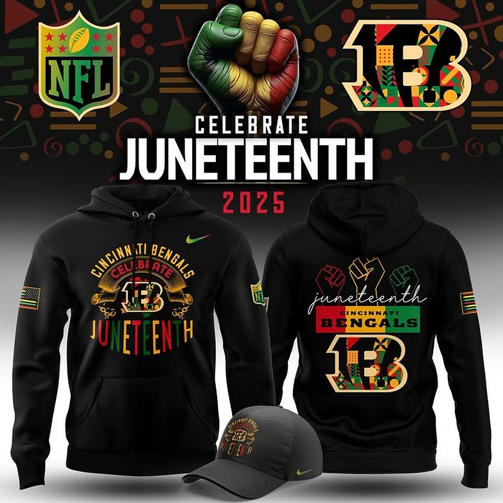 Cincinnati Bengals Celebrate Juneteenth 2025 Hoodie Cool Baseball Gifts