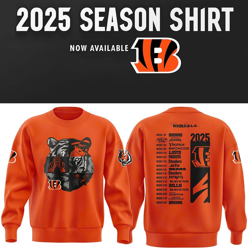 Cincinnati Bengals NFL 2025 New Season Sweatshirt Best Gift For Football Supporters