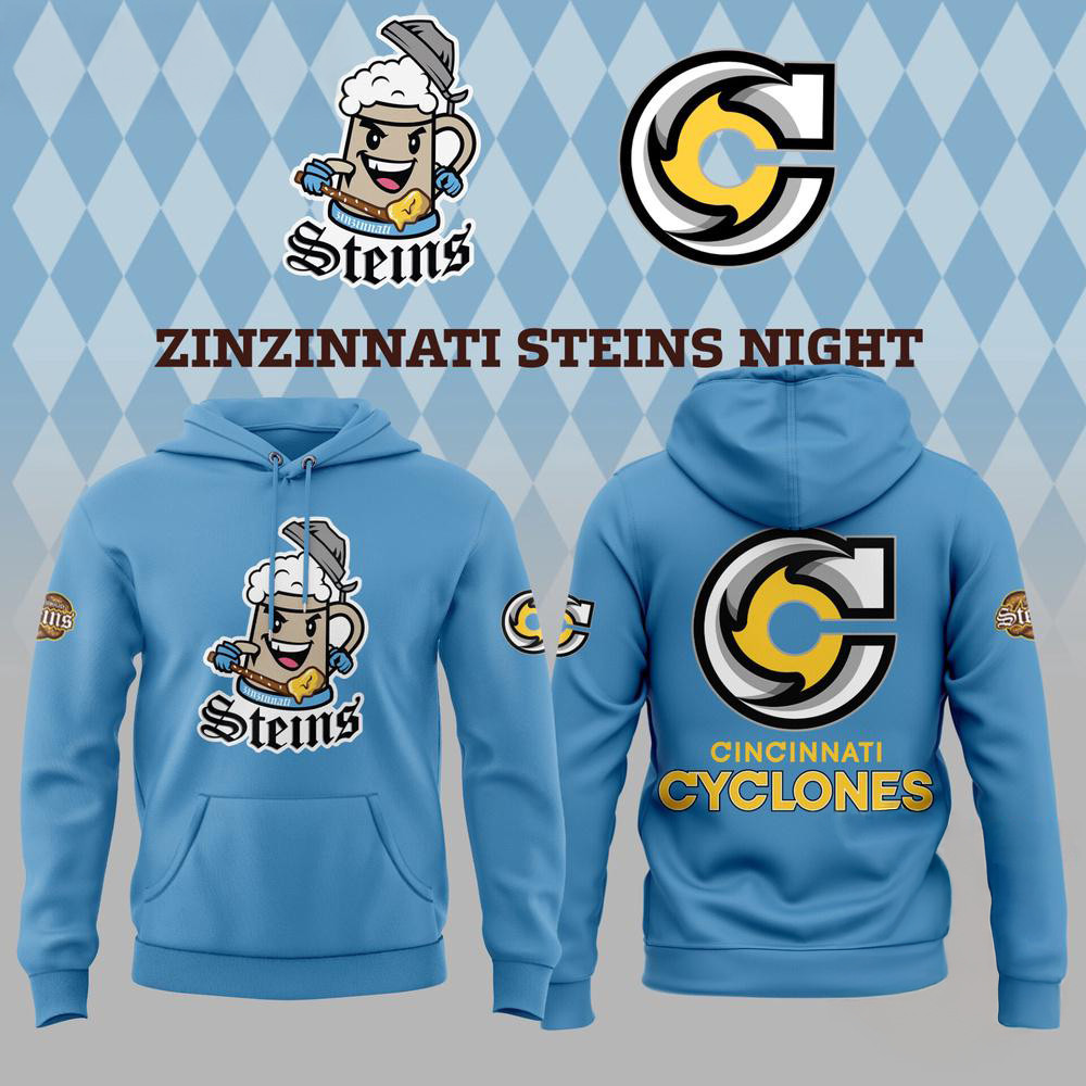 Cincinnati Cyclones Limited Edition Zinzinnati Steins Night Hoodie Hockey Fan Gifts
