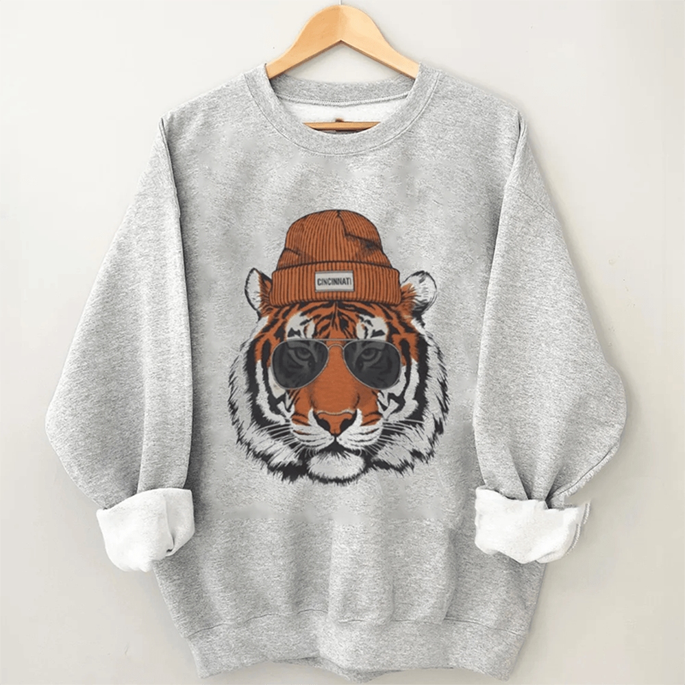 Cincinnati Football Mascot Sweatshirt Game Day Clothes Gift Ideas For Football Fan