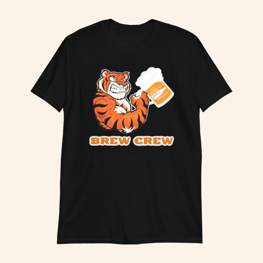 Cincinnati Football Merch Brew Crew Beer Mascot T-Shirt Best Gifts For Football Lovers