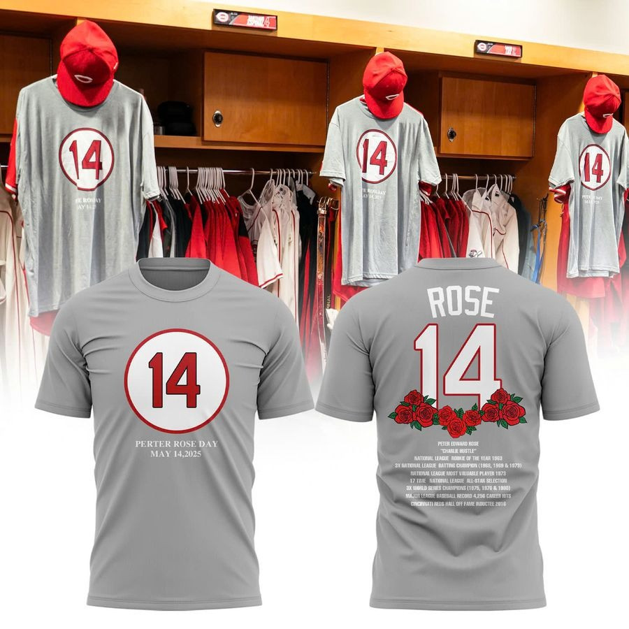 Cincinnati Reds 2025 Pete Rose T-Shirt Best Gifts For Baseball Lovers