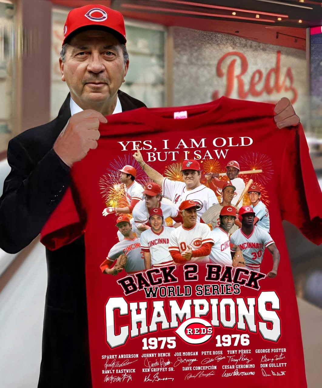 Cincinnati Reds Back To Back World Series Champions 1975-1976 T-Shirt Best Gift For Baseball Fans