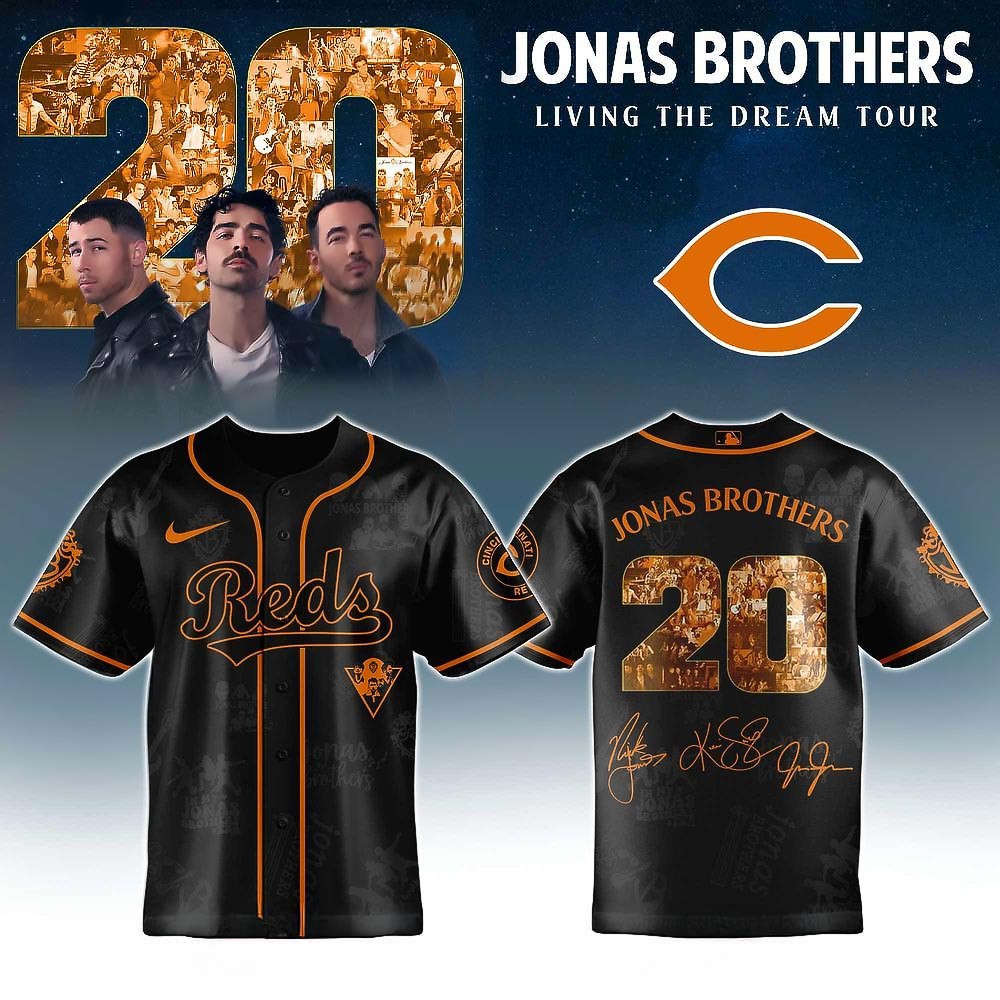 Cincinnati Reds Jonas Brothers Living The Dream Tour 2025 Jersey Best Gift For Baseball Fans