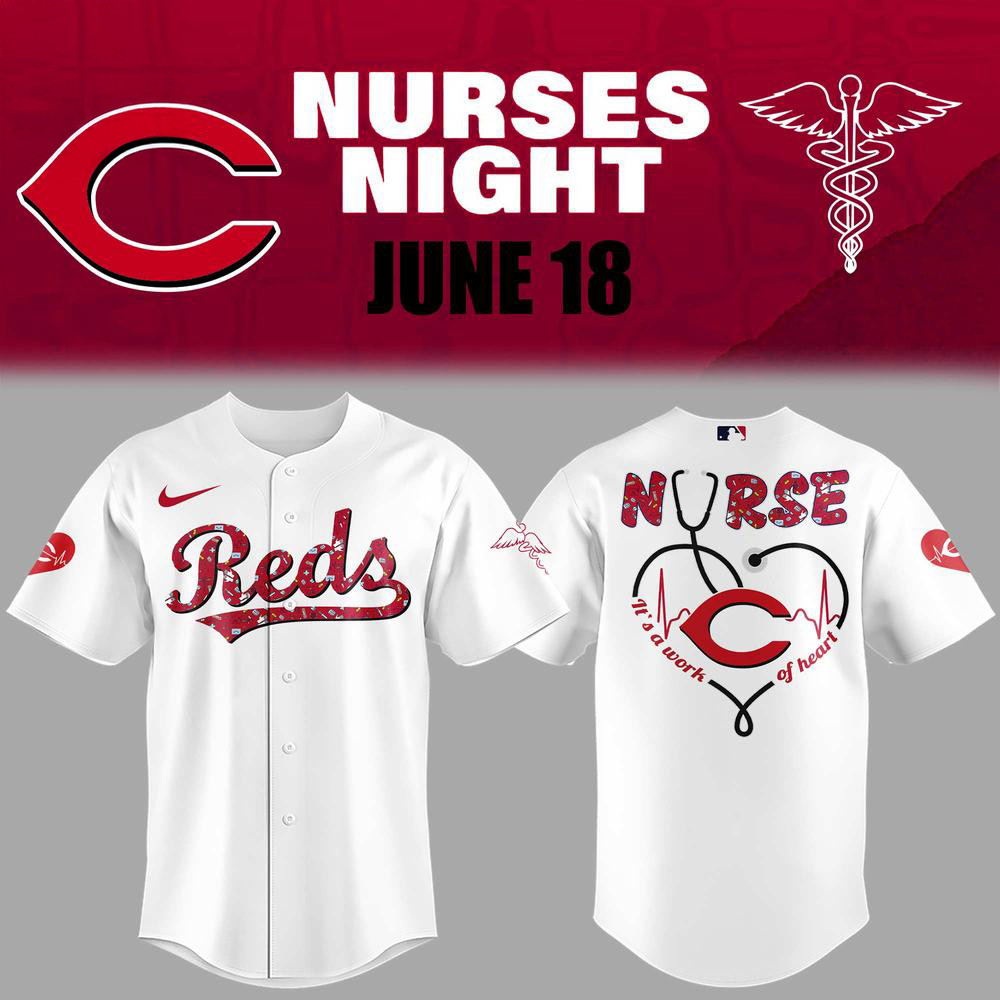 Cincinnati Reds Nurses Night White Baseball Jersey Gift For Cincinnati Reds Fans