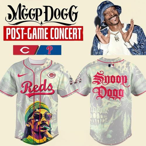 Cincinnati Reds Snoop Dogg Post-Game Concert 2025 Baseball Jersey Reds Merch Best Gifts For Baseball Fans