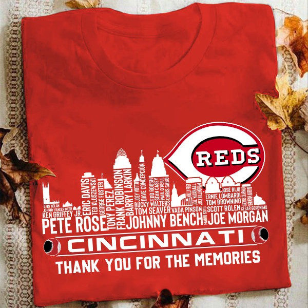 Cincinnati Reds T-Shirt Thank You For The Memories Cincinnati Reds Fan Gifts For Him Her