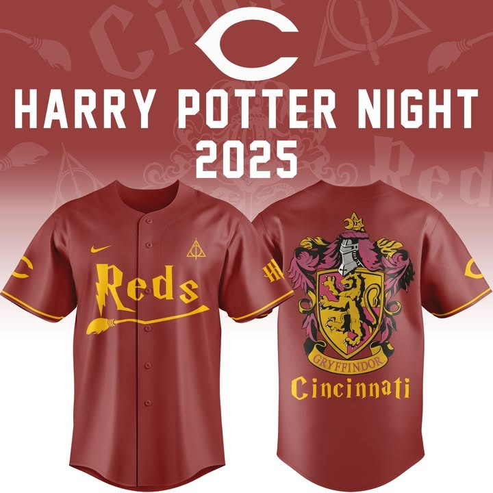 Cincinnati Reds x Harry Potter Night 2025 Jersey Baseball Gifts For Harry Potter Fans