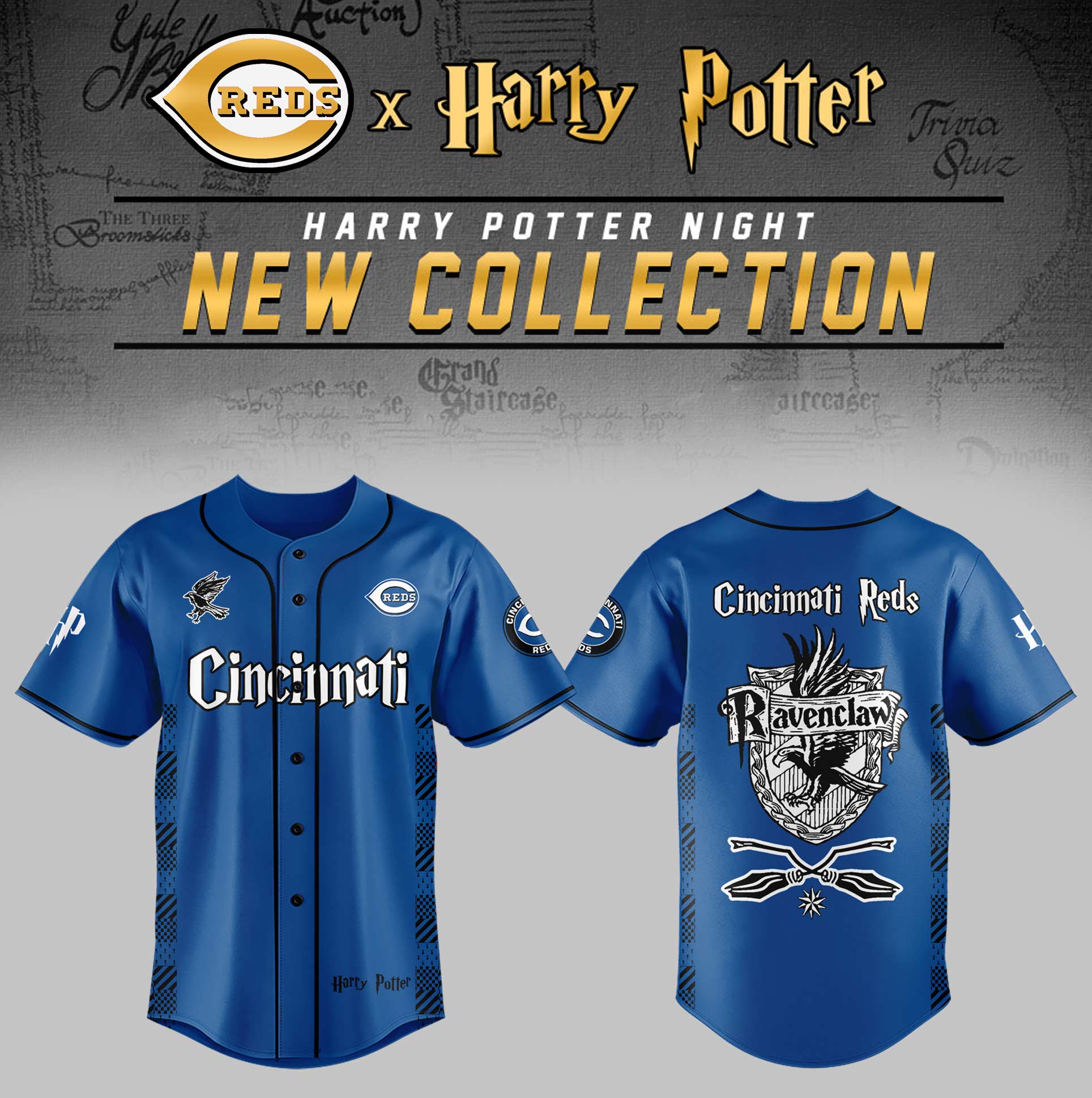 Cincinnati Reds x Harry Potter Night Ravenclaw House Jersey Gift Ideas For Baseball Players