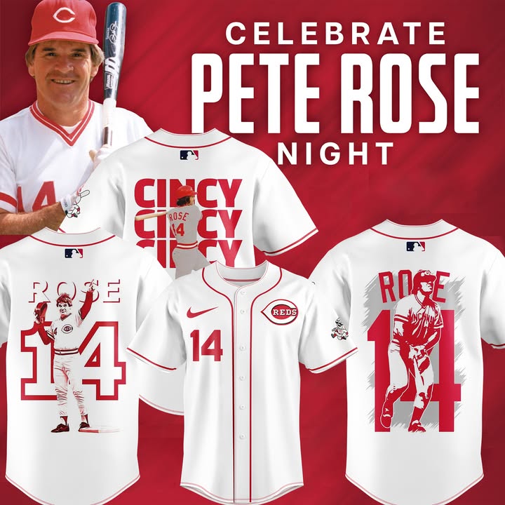 Cincinnati Reds x Pete Rose Night Collections 2025 Jersey Unique Baseball Gifts