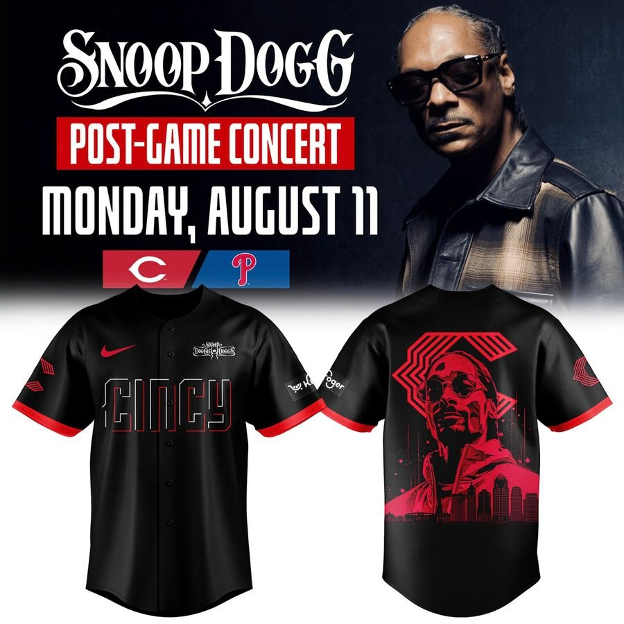 Cincinnati Reds x Snoop Dogg Post-Game Concert Jersey Best Gifts For Baseball Fans