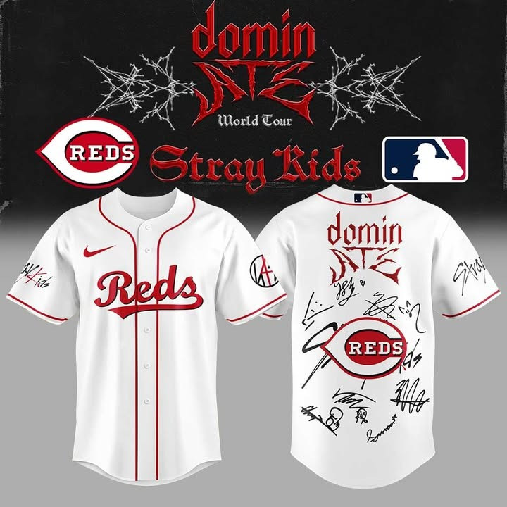 Cincinnati Reds x Stray Kids Show Limited Baseball Jersey Reds Merch